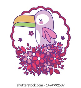 Isolated toucan cartoon vector design vector illustration