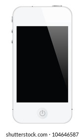 isolated touch screen smartphone, vector format.