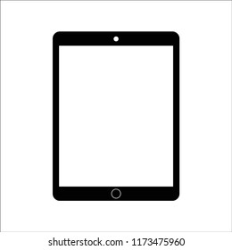 Isolated touchscreen 4:3 black tablet on white background. Tablet symbol vector Illustration. EPS10 compatible