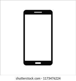 Isolated touchscreen 9:16 black smartphone on white background. Smartphone symbol vector Illustration. EPS10 compatible