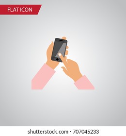 Isolated Touchscreen Flat Icon. Interactive Display Vector Element Can Be Used For Touchscreen, Interactive, Display Design Concept.