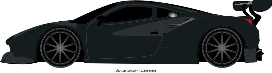 Isolated Touring Car Racing Vector Illustration