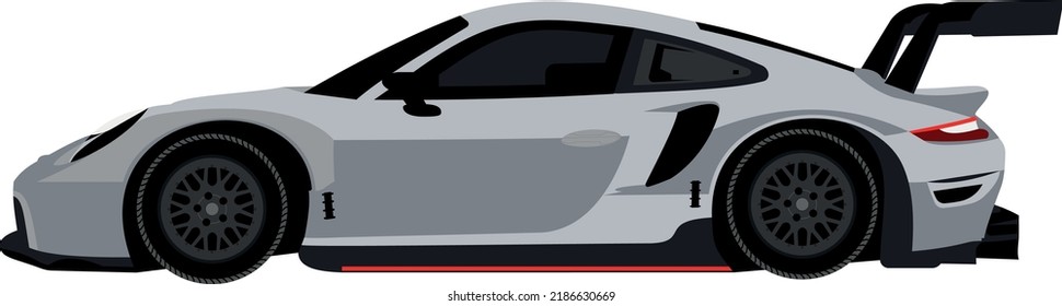 Isolated Touring Car Racing Vector Illustration