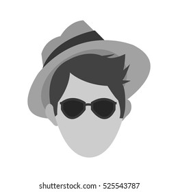Isolated tourist man design