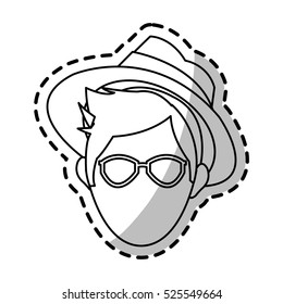 Isolated tourist man design