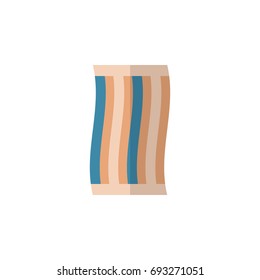 Isolated Towel Flat Icon. Wiper Vector Element Can Be Used For Wiper, Towel, Cloth Design Concept.