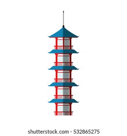 Isolated tower of china design