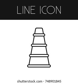 Isolated Tower Outline. Play Vector Element Can Be Used For Tower, Play, Baby Design Concept.