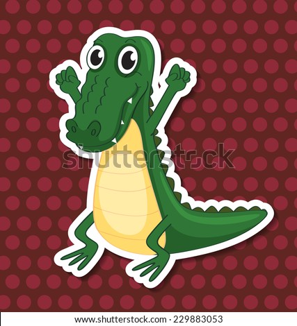 An isolated toy crocodile
