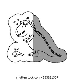 Isolated toy dinosaur design