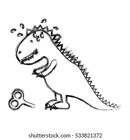 Isolated toy dinosaur design