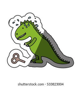 Isolated toy dinosaur design