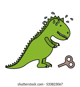 Isolated toy dinosaur design