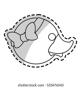 Isolated toy duck cartoon design