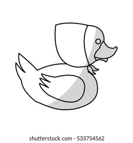 Isolated toy duck cartoon design