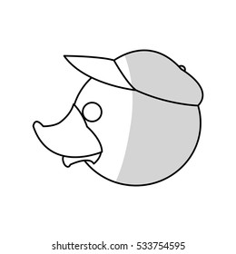 Isolated toy duck cartoon design