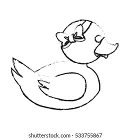 Isolated toy duck cartoon design