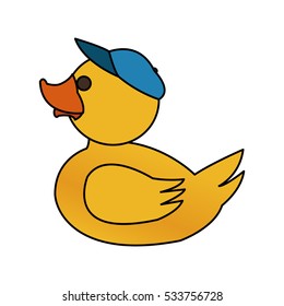 Isolated toy duck cartoon design
