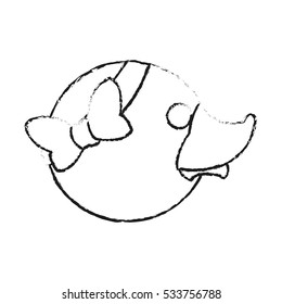 Isolated toy duck cartoon design
