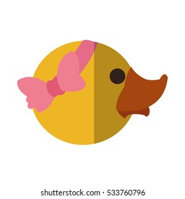 Isolated toy duck cartoon design