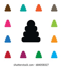 Isolated Toy Icon. Game Vector Element Can Be Used For Pyramid, Toy, Tower Design Concept.