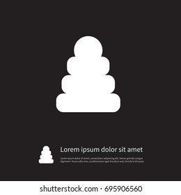 Isolated Toy Icon. Game Vector Element Can Be Used For Pyramid, Toy, Tower Design Concept.