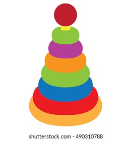 Isolated toy on a white background, Vector illustration