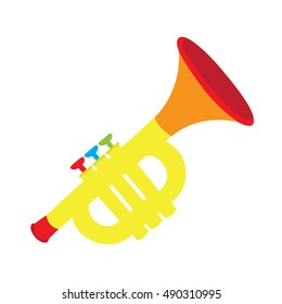 Isolated toy on a white background, Vector illustration