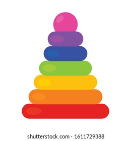 Isolated toy pyramid. Children toy - Vector illustration design