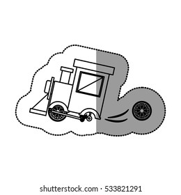 Isolated toy train damaged design