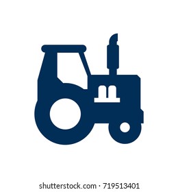 Isolated Tractor Icon Symbol On Clean Background. Vector Farm Vehicle Element In Trendy Style.