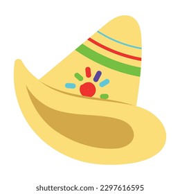Isolated tradiitional mexican hat icon Flat design Vector illustration