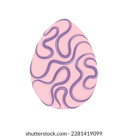 Isolated traditional decorated easter egg Vector illustration