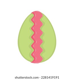 Isolated traditional decorated easter egg Vector illustration