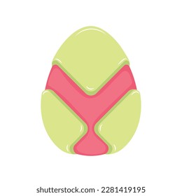 Isolated traditional decorated easter egg Vector illustration