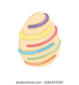 Isolated traditional decorated easter egg Vector illustration