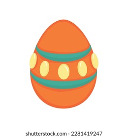 Isolated traditional decorated easter egg Vector illustration