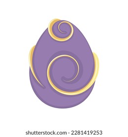 Isolated traditional decorated easter egg Vector illustration