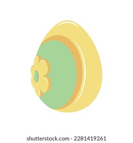 Isolated traditional decorated easter egg Vector illustration