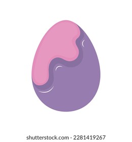 Isolated traditional decorated easter egg Vector illustration