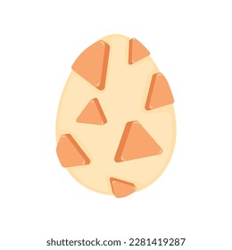 Isolated traditional decorated easter egg Vector illustration