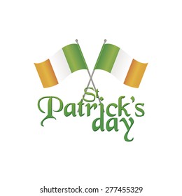 Isolated traditional element with text for patrick's day. Vector illustration