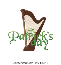 Isolated traditional element with text for patrick's day. Vector illustration