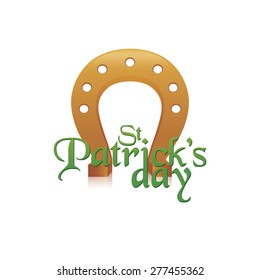 Isolated traditional element with text for patrick's day. Vector illustration