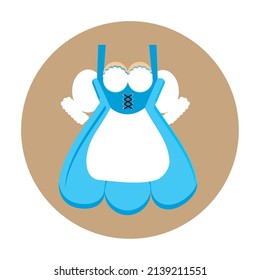 Isolated traditional female oktoberfest dress icon Vector
