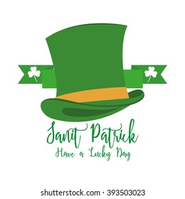 Isolated traditional hat on a white background for patrick's day