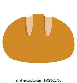 Isolated traditional homemade bread. Bakery - Vector illustration design