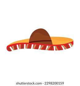 Sombrero de mexcian tradicional aislado Vector de icono Sombrero