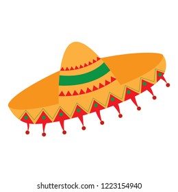 Isolated traditional mexican hat. Vector illustration design