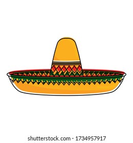 Isolated traditional mexican hat - Vector illustration design